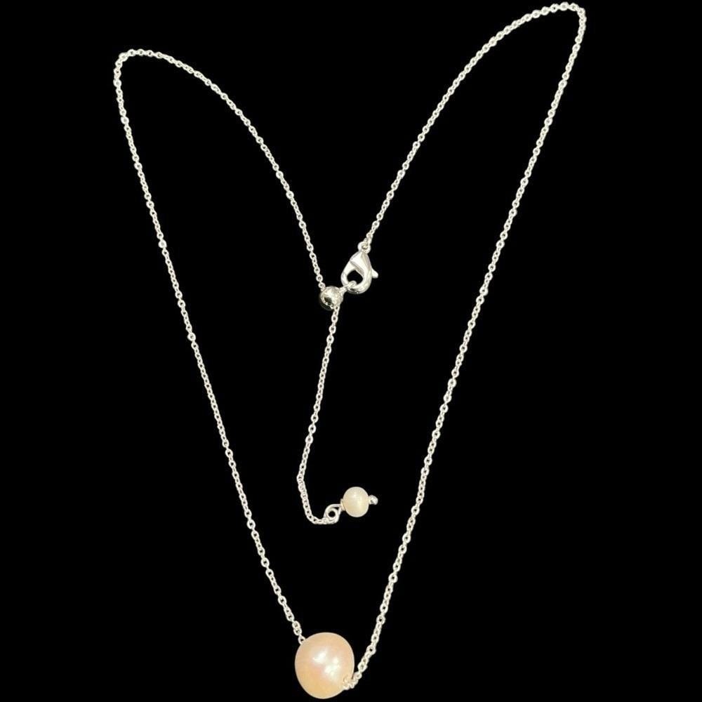 Freshwater Pearl Slider Adjustable Necklace 21"‎ Minimalist